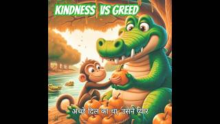 🌟 चतुर बंदर और लालची मगरमच्छ#Clever Monkey and the Greedy Crocodile 🐒🐊