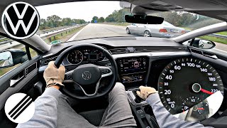 VW PASSAT 1.5 TSI B8 TOP SPEED DRIVE ON GERMAN AUTOBAHN 🏎