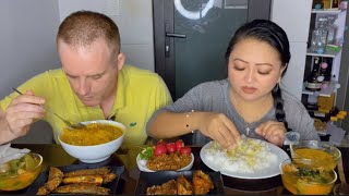 Sangha fry leh dal hi chu a in hmeh ve ani, iskut bai #asmr #food #mukbang #eating #fryfish