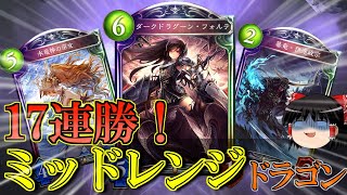 【シャドウバース】17連勝！アンリミで新時代のドラゴンが強すぎるｗｗｗ【ゆっくり実況】【アンリミ】