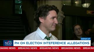 Trudeau questioned about election interference by Chinese government