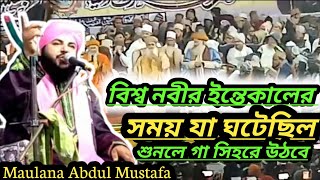 Maulana Golam Mustafa Waz 2025 ✓ বিশ্ব নবীর ইন্তেকালের ফুল ঘটনা ✓ মাওঃ গোলাম মুস্তাফা রেজবী ✓