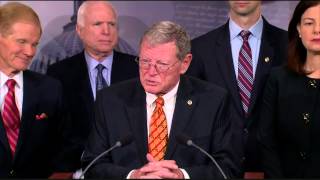 Inhofe speaks at press conference about arming Ukraine