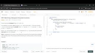 Make String a Subsequence Using Cyclic Increments | Two pointers | Simple Solution | Leetcode 2825
