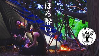 【ソロキャンプ】梅雨の山奥、親友と焚火で最高キャンプ飯！軍幕チル🏕/ブッシュクラフト/軍幕/キャンプ飯/キャンプギア/キャンプ場/ゆるキャン/野営