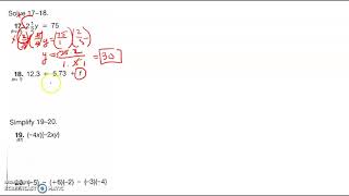 Cumulative Test 18A Review Part 2 of 2