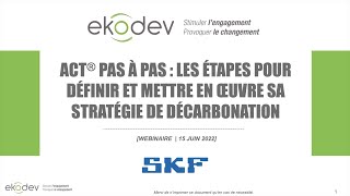 Act Pas à Pas : 5 étapes pour mettre en œuvre sa stratégie de décarbonation !