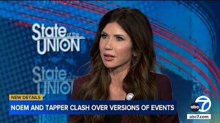 Kristi Noem Cnn Anchor Jake Tapper Clash Over Versions Of Events In Ice ...