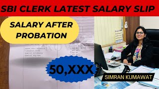 SBI clerk latest salary slip 🤑💰|| Salary after probation || SIMRAN KUMAWAT || #sbi #clerk #salary