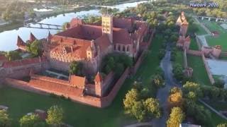 Malbork - zamek krzyżacki nad rzeką Nogat, Dron - Phantom 3 Pro, 2016