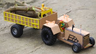 How to make Powerful RC Tractor Using Cardboad