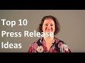 Top 10 Press Release Ideas - DIY Marketing TV