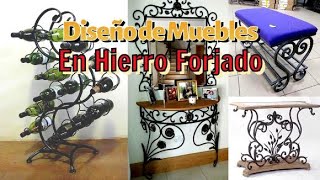 50 Ideas de diseños de MUEBLES en HIERRO FORJADO - WROUGHT IRON FURNITURE Design Ideas