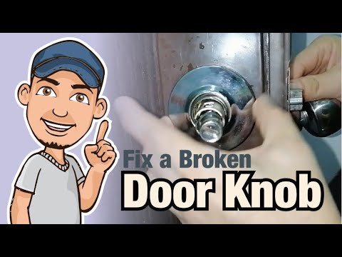 BROKEN DOOR KNOB Replacement | Fix A Broken Door Knob | How To Change A ...