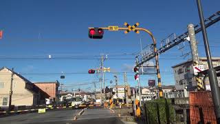 【踏切と電車】JR上越線　中川学校通り踏切