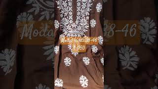 Modal kurti 38-46 https://wa.me/919450609299 #modal #chikankari