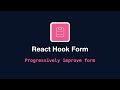 Progressively improve form