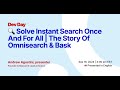 Andrew Agostini | Solve Instant Search Once and For All | Introducing Omnisearch & Bask | Bubble.io