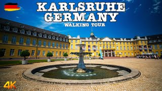 Karlsruhe, Germany - Walking Tour 4K - Charming German City