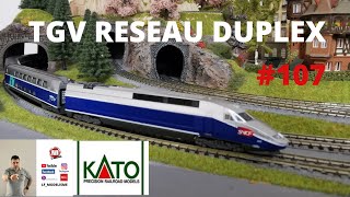 #107 KATO K101529 TGV RESEAU DUPLEX SNCF train électrique modelisme ferroviaire echelle N diorama