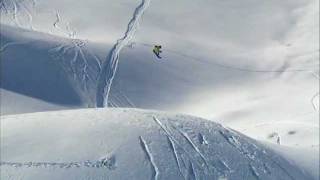 Big jump snowboard.avi