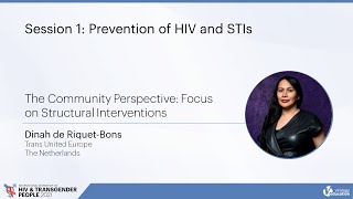 The Community Perspective: Focus on Structural Interventions - Dinah de Riquet-Bons