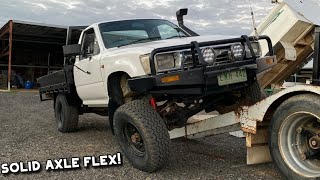 HOW TO INSTALL 2 INCH LIFT AND SHOCK UPGRADE! LN106 HILUX Front suspension overhaul!