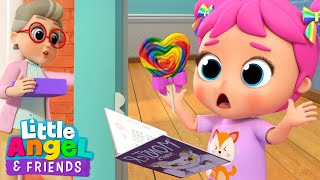 Mix - Who's At The Door With A Lollipop? | Strangers Safety | Little Angel And Friends Kid Songs