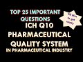 ICH Q10 Guideline l pharmaceutical quality system l ICH Q10 in pharmaceutical industry l Q&A