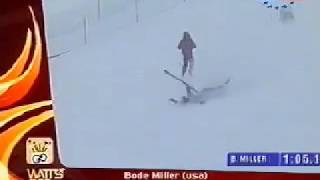 Alpine Skiing - 2004 - Men's Giant Slalom - Miller crash in Sestrieres