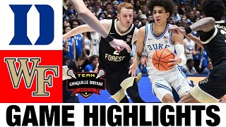 #9 Duke vs Wake Forest Highlights | NCAA Men's Basketball | 2024 College Basketb