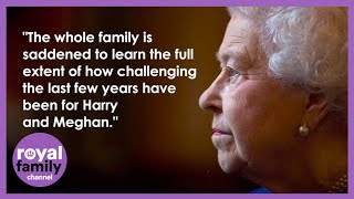 The Queen's Statement on Harry and Meghan's Interview in Full