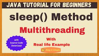 sleep Method in Java | Java sleep Method | sleep() in Java | Java for Beginners