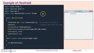JAVA - MODULE 5 - TOPIC 5 - JBUTTON, JTEXTFIELD , JLABEL