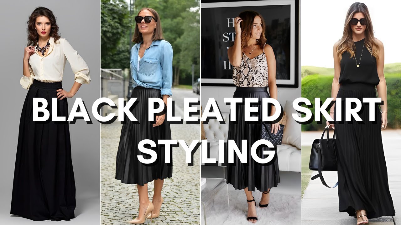 Black Pleated Skirt Styling Ideas | 2023 #skirts #pleatedskirt #skirt # ...