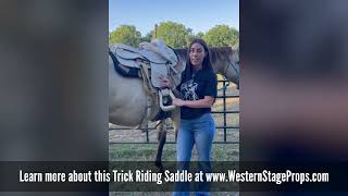 Kelsey from Cinched Up Designs reviews Western Stage Props Trick Riding Saddle