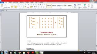 Interactive Computer Graphics: Reflection & Shear in 3 D