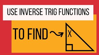 Learn to find the missing angles for a triangle using inverse trig functions