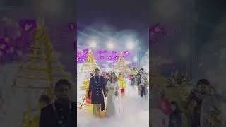 letest bride groom entry,bride groom with girls entry,smoke with fireworks,new bride groom entry