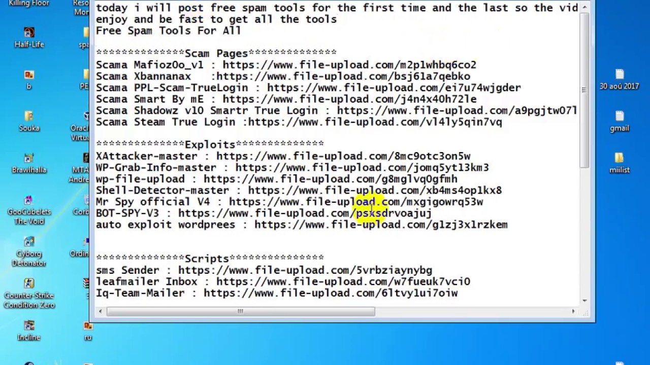 Free Spam Tools And Exploits Youtube
