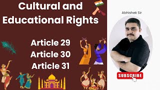 Lecture 21 | Article 29 and 30 of Indian Constitution | Cultural and Educational Rights #upsc #cgpsc