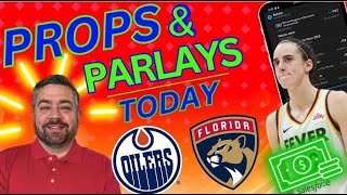 Props & Parlays Today | NHL Stanley Cup Props Today | Caitlin Clark Props | Free Parlays | 6/10/24