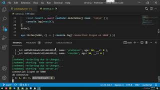 #3 delete the document in mongoDB using nodejs