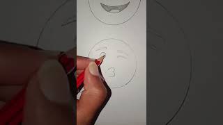 How to draw a heart emoji drawing with a pencil/ #drawing😘#emojichallenge #artwork #subscribe #art 😘