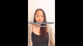 I thought you knew|basic Chinese grammar