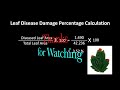 how to measure leaf disease damage percentage area using imagej