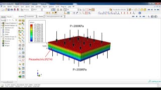 Simulation of piezoelectric under a uniform pressure Abaqus