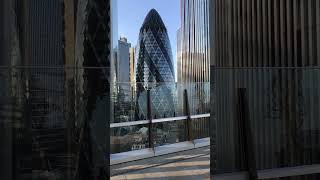 The view of the Gherkin from The Garden at 120 in London