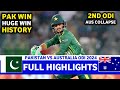 Pakistan Vs Australia 2nd ODI Match Full Highlights 2024 | PAK VS AUS