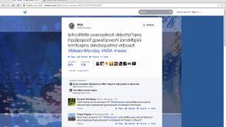 NSA Careers Encrypted Tweet - Decryption Process tpfccdlfdtte